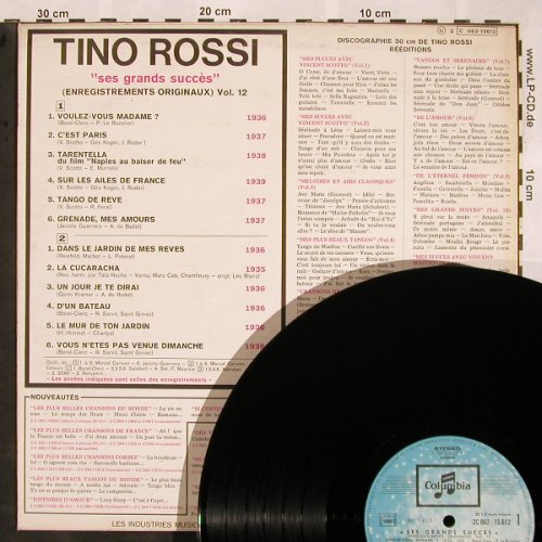 Rossi,Tino: Ses Grands Succes - Vol.12, Columbia(C 062-15612), F,  - LP - X1257 - 7,50 Euro