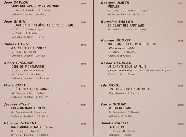 V.A.Du Caf'conc' au Music-Hall: Retrospective 1936-1950, Pathe(C 054-15296), F,  - LP - X1585 - 9,00 Euro