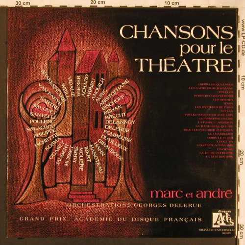 Marc et Andre: Chansons pour le Theatre, Ades(16.025), F,  - LP - X1781 - 9,00 Euro