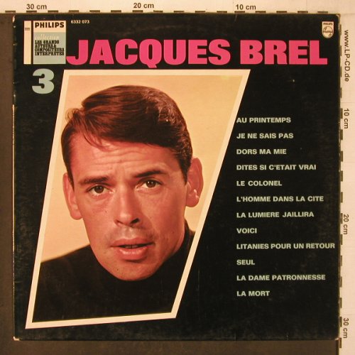 Brel,Jacques: No.3, Philips(6332 073), F,  - LP - X7248 - 7,50 Euro