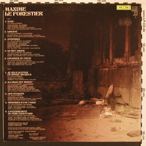 Le Forestier,Maxime: No.5, Foc, Polydor (2473 089), F, 1978 Typ: LP Best.-Nr.: X8342 Preis: 7,50 Euro