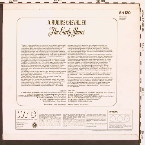 Chevalier,Maurice: The Early Years, WRC (SH 120), UK Typ: LP Best.-Nr.: X9164 Preis: 9,00 Euro