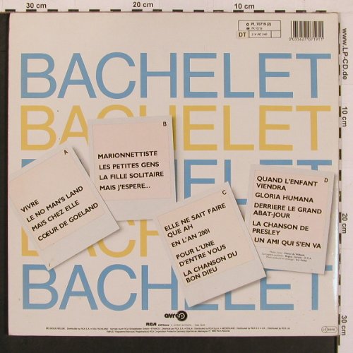 Bachelet,Pierre: Same, Foc, RCA (PL 70719), D, 1985 Typ: 2LP Best.-Nr.: X9968 Preis: 7,50 Euro