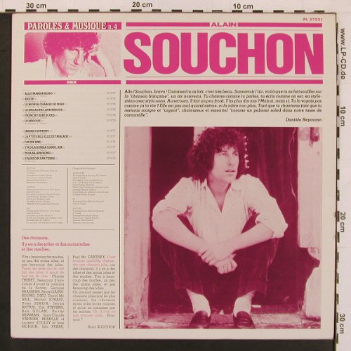 Souchon,Alain: Paroles & Musique n.4, RCA(PL 37331), F, 1979 - LP - X9978 - 7,50 Euro