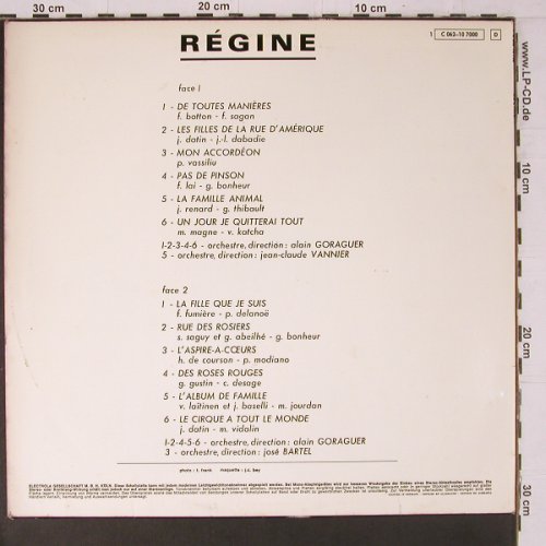 Regine: Same,D.Königin d.Pariser Nachlebens, EMI Columbia(C 062-10 7000), D, 1970 - LP - Y1577 - 9,00 Euro