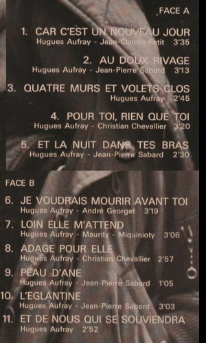 Aufray,Hugues: Avec Amour, Musidisc (30 CV 1242), F, 1974 Typ: LP Best.-Nr.: Y1960 Preis: 7,50 Euro