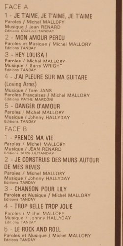 Hallyday,Johnny: Je T'Aime, Je't Aime, Je T'Aime,Foc, Philips(9101 002), F, m-/vg+, 1974 - LPgx - Y2107 - 6,00 Euro