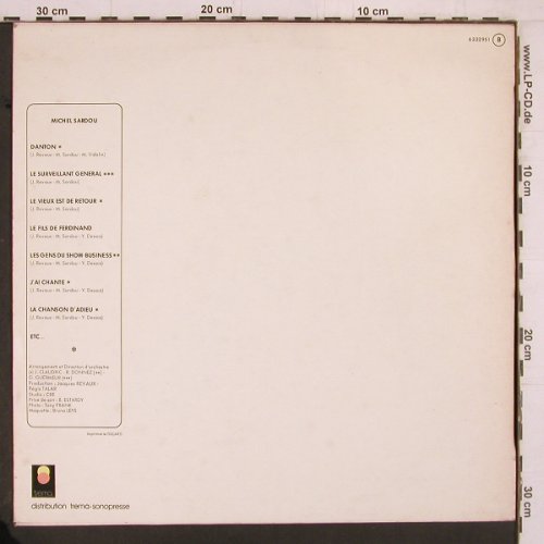Sardou,Michel: Same, Trema(6332 951), F, 1972 - LP - Y2271 - 9,00 Euro