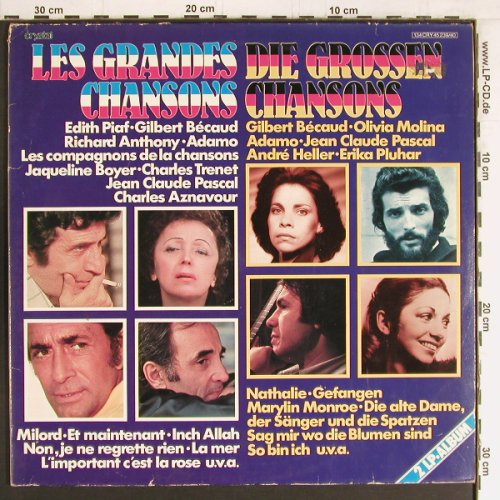 V.A.Die grossen Chansons: Piaf... Adamo, Foc, m-/vg+, Crystal(134 CRY45239/40), D,  - 2LP - Y2934 - 6,00 Euro