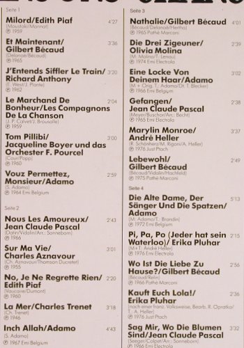V.A.Die grossen Chansons: Piaf... Adamo, Foc, m-/vg+, Crystal(134 CRY45239/40), D,  - 2LP - Y2934 - 6,00 Euro