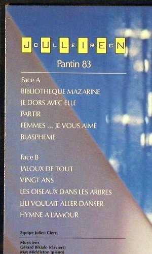 Clerc,Julien: Pantin 83, Virgin (201 944-320), D, 1982 Typ: LP Best.-Nr.: Y3013 Preis: 6,00 Euro