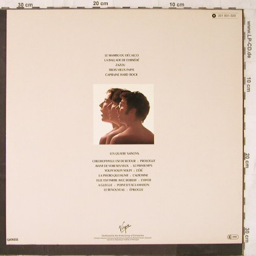 Gotainer,Richard: Chants Zazous, Virgin (201 931-320), D, 1982 Typ: LP Best.-Nr.: Y3014 Preis: 9,00 Euro