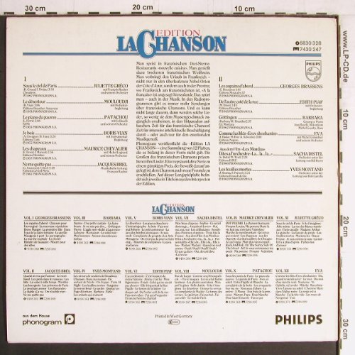 V.A.Edition La Chanson: Greco...Montand, 12Tr., m-/vg+, Philips(6830 328), D,  - LP - Y3136 - 5,00 Euro