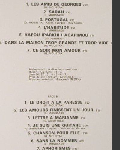 Moustaki,Georges: Same, Foc, Polydor(2393 110), D, 1974 - LP - Y3263 - 7,50 Euro