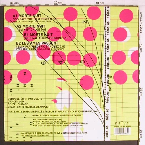Quark: Morte nuit*3/Les Ames Passant rmx#1, Naive/Oberkamp(NV48961), F, 2003 - 12inch - Y3813 - 5,00 Euro