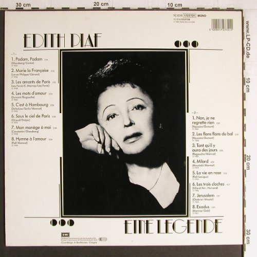 Piaf,Edith: Eine Legende, Mono, EMI(1727721), D, 1983 - LP - Y4134 - 6,00 Euro
