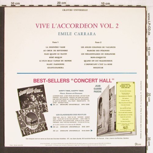 Carrara,Emile: Vive L'Accordeon Vol.2, Varieton (SPS 1287), F Typ: LP Best.-Nr.: Y4690 Preis: 6,00 Euro