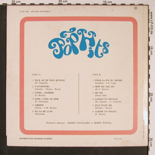 Cavallero,Mario et Bobby Powell: Hit Parade Pop Hits, vg+/m-, Pop Hits (30 PH 1802), F Typ: LP Best.-Nr.: Y469 Preis: 5,00 Euro