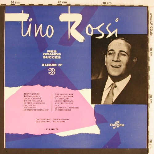Rossi,Tino: Mes Grandes Succes,Album N3, Columbia(FXS 118 M), F,  - LP - Y5447 - 9,00 Euro