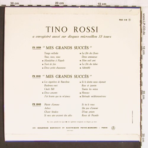 Rossi,Tino: Mes Grandes Succes,Album N3, Columbia(FXS 118 M), F,  - LP - Y5447 - 9,00 Euro