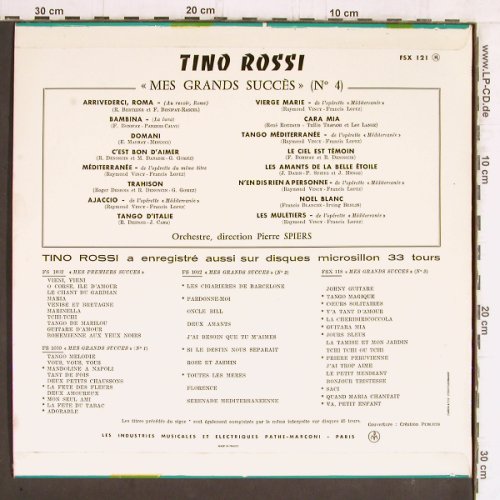 Rossi,Tino: Mes Grandes Succes,Album N4, Columbia(FSX 121), F,  - LP - Y5448 - 9,00 Euro