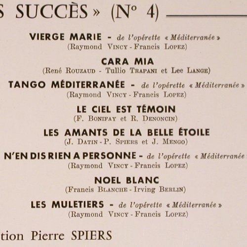 Rossi,Tino: Mes Grandes Succes,Album N4, Columbia(FSX 121), F,  - LP - Y5448 - 9,00 Euro