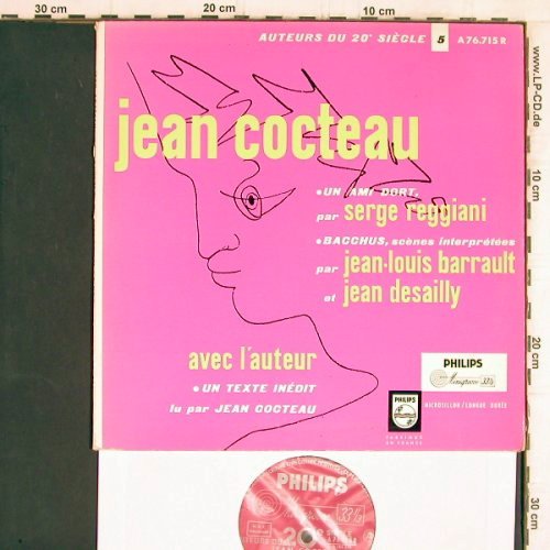 Cocteau,Jean: Auteurs du 20 Siecle 5, Foc, Philips Minigroove (A 76.715 R), F, 1955 Typ: 10" Best.-Nr.: Y5555 Preis: 20,00 Euro