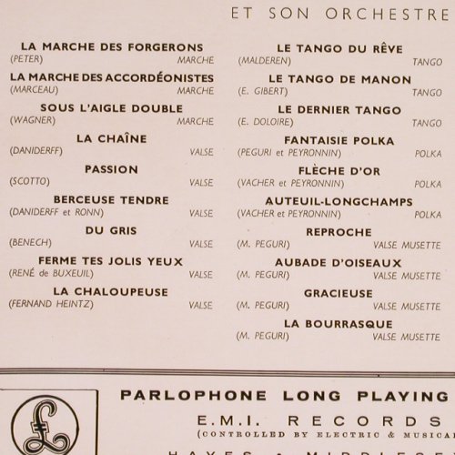 Emile Prud'Homme et son Orch.: Pele-Mele Musette, Parlophone (CPMD 3), UK Typ: 10" Best.-Nr.: Y5847 Preis: 7,50 Euro