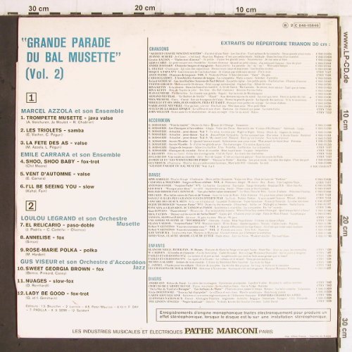 V.A.Grande Parade du Bal Musette: Vol.2-Marcel Azzola,Carrara,Viseur., Trianon(C 046-15846), F,  - LP - Y5851 - 7,50 Euro