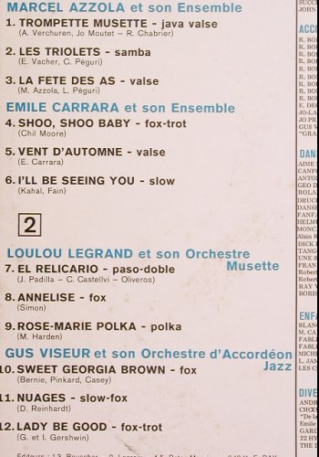 V.A.Grande Parade du Bal Musette: Vol.2-Marcel Azzola,Carrara,Viseur., Trianon(C 046-15846), F,  - LP - Y5851 - 7,50 Euro