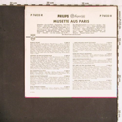 Baselli,Joss  und.s.Ensemble: Musette aus Paris, vg+/m-, Philips (P 76123 R), D Typ: 10" Best.-Nr.: Y5865 Preis: 5,00 Euro