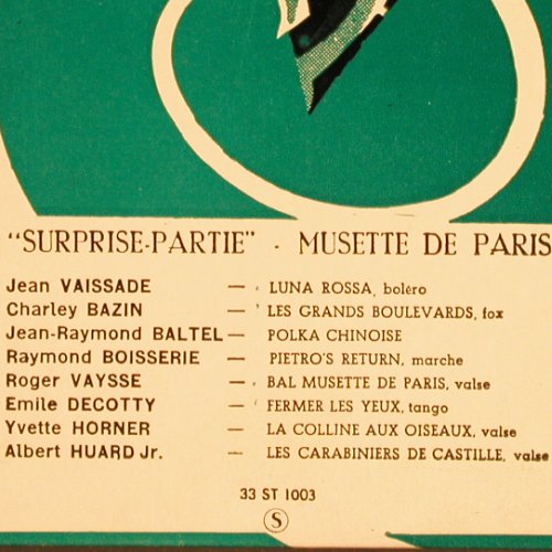 V.A.Musette de Paris: Jean Vaissade,Charley Bazin..., Pathe(33 ST 1003), F,  - 10inch - Y5867 - 9,00 Euro