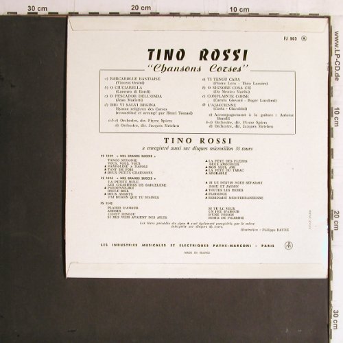 Rossi,Tino: Chansons corses par, vg+/m-, Columbia(FJ 503), F,  - 10inch - Y5872 - 7,50 Euro
