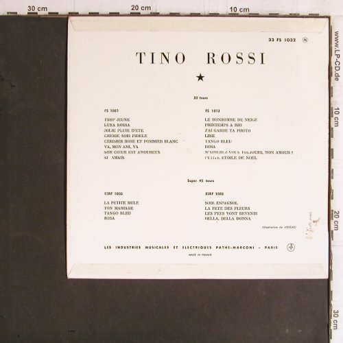 Rossi,Tino: Mes Premiers Succes, Columbia(33 FS 1032), F,  - 10inch - Y5874 - 12,50 Euro