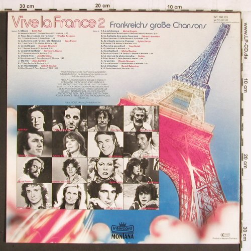 V.A.Vive La France 2: Piaf...Daniel Balavoine,16 Tr. Foc, HörZu/Intercord(INT 160.133), D, 1980 - LP - Y5985 - 5,00 Euro