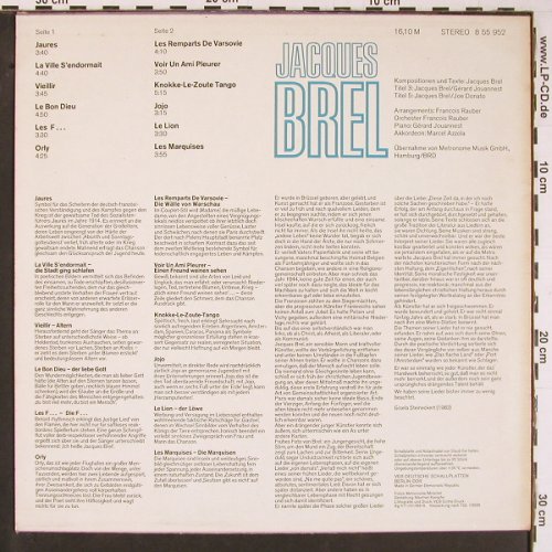 Brel,Jacques: Same, Amiga (8 55 952), DDR, 1983 Typ: LP Best.-Nr.: Y622 Preis: 6,00 Euro