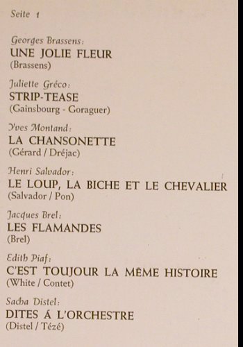 V.A.Französische Chansons: Juliette Greco..Catherine Sauvage, Philips, DSC, Mono(E 806), D, m-/vg+,  - LP - Y6275 - 7,50 Euro