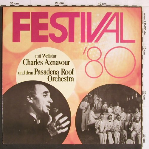 Aznavour,Charles/Pasaena Roof Orch.: Festival'80 "Herrenhäuser", Metronome Sonderauflage (0902.015), D Typ: LP Best.-Nr.: Y6309 Preis: 5,00 Euro