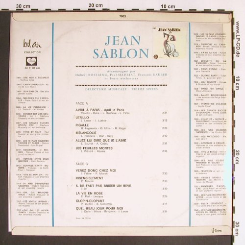 Sablon,Jean: Same, m-/vg+, Bel Air(7003), F,  - LP - Y6388 - 5,00 Euro