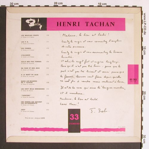 Tachan,Henri: Same, Barclay(80 283), F,  - LP - Y6389 - 6,00 Euro
