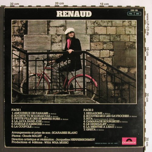 Renaud: Same, m-/vg+, Polydor(2393 105), F, 1979 - LP - Y6390 - 5,00 Euro