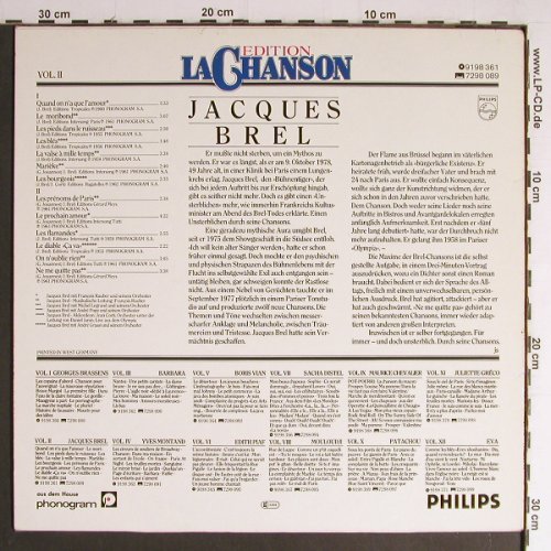 Brel,Jacques: Edition La Chanson Vol.II, Philips (9198 361), D Typ: LP Best.-Nr.: Y6976 Preis: 6,00 Euro