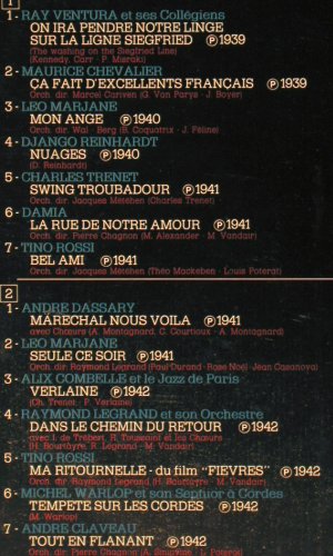 V.A.Francais Vous Chantiez 1939-44: Ray Ventura...Maurice Chevalier,Foc, Pathe(C 134-12609/10), F, Ri, 1978 - 2LP - Y7019 - 12,50 Euro