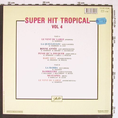 V.A.Super Hit Tropial Vol.4: Pompon.. San Diego...Bezu, Master(537 006), F,  - LP - Y7406 - 5,00 Euro