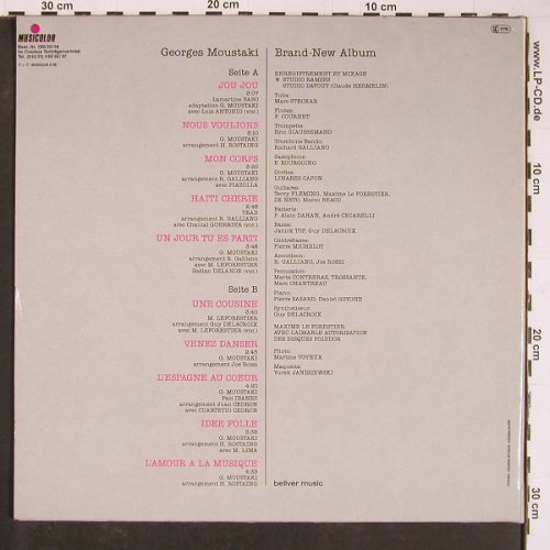 Moustaki,Georges: Brand-New Album, Foc, Musicolor(090.30138), D, 1988 - LP - Y859 - 7,50 Euro