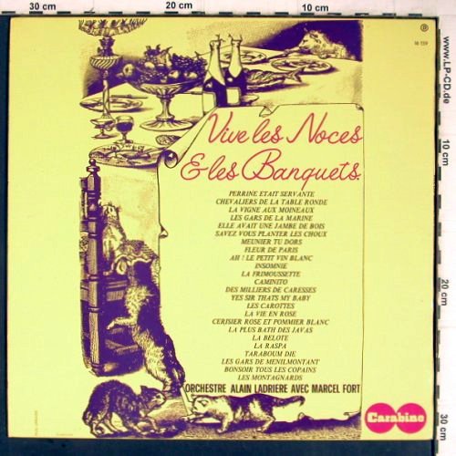 Ladriere,Alain-Orch.av.Marcel Fort: Vive Les Noces Et Les Banquets, Carabine (16159), F Typ: LP Best.-Nr.: Y8894 Preis: 6,00 Euro