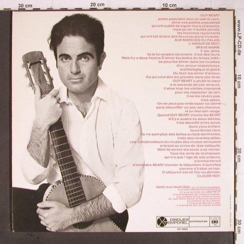 Guy Beart: Vive La Rose ,Foc, Disques Temporel (GB 00003), F Typ: LP Best.-Nr.: Y8895 Preis: 7,50 Euro