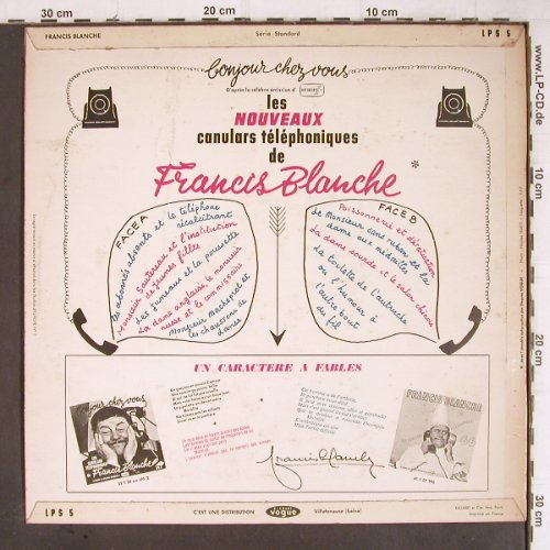 Blance,Francis: Bonjour chez vous, no.2 (in french), Disc AZ/Vogue (LPS 5), F Typ: LP Best.-Nr.: Y8930 Preis: 5,00 Euro