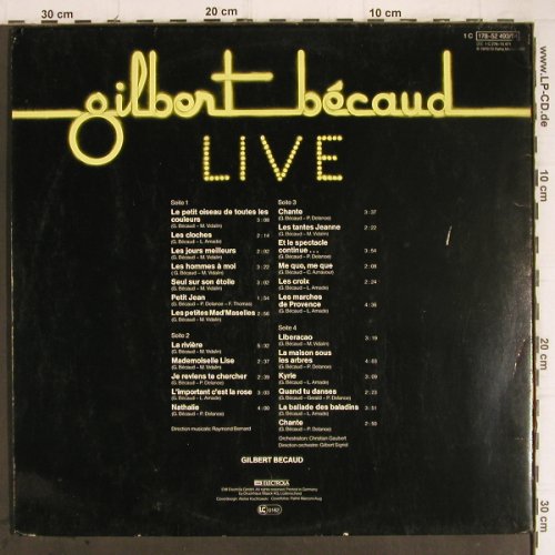 Becaud,Gilbert: Live, Foc, m-/vg+, EMI (178-52 493/94), D, 1970 Typ: 2LP Best.-Nr.: Y9319 Preis: 7,50 Euro