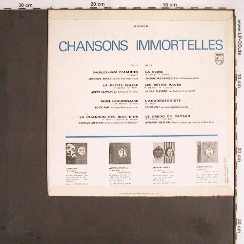 V.A.Chansons Immortelles: Lucienne Boyer... Armand Mestral, Philips(B 76.541 R), F,  - 10inch - Y9478 - 6,00 Euro